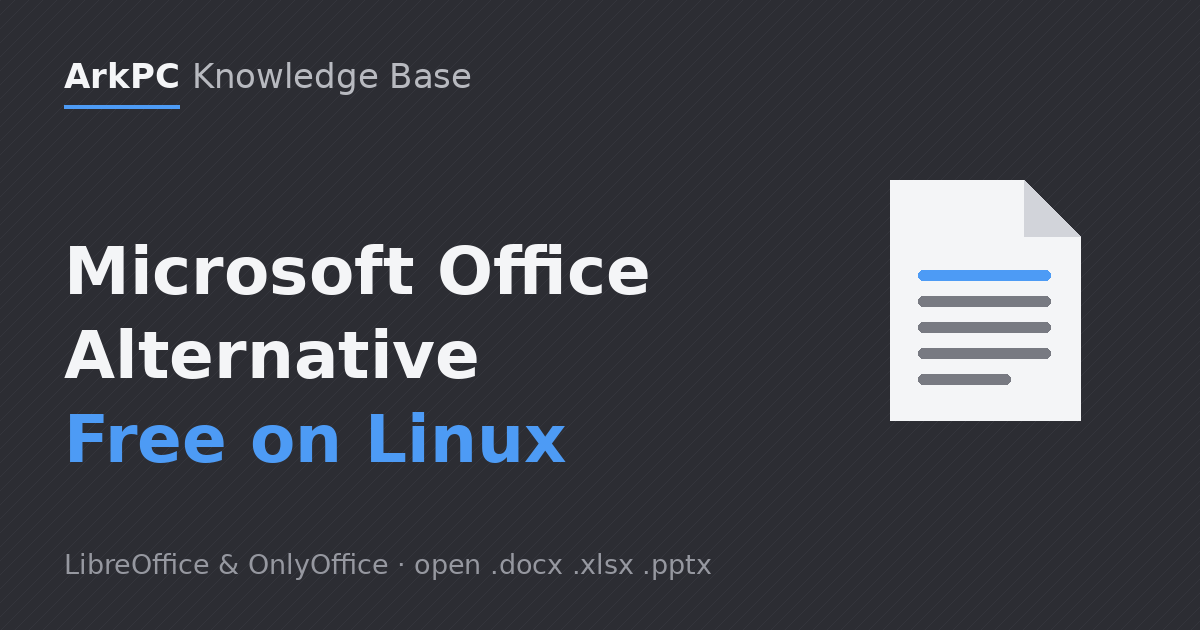 Microsoft Office alternative on Linux shown with LibreOffice and OnlyOffice document