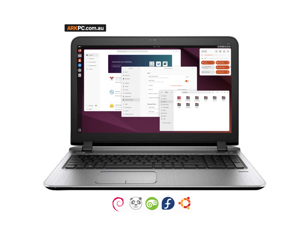 Refurbished Linux Laptop Intel i5 15.6″ 8GB 240GB SSD DVD