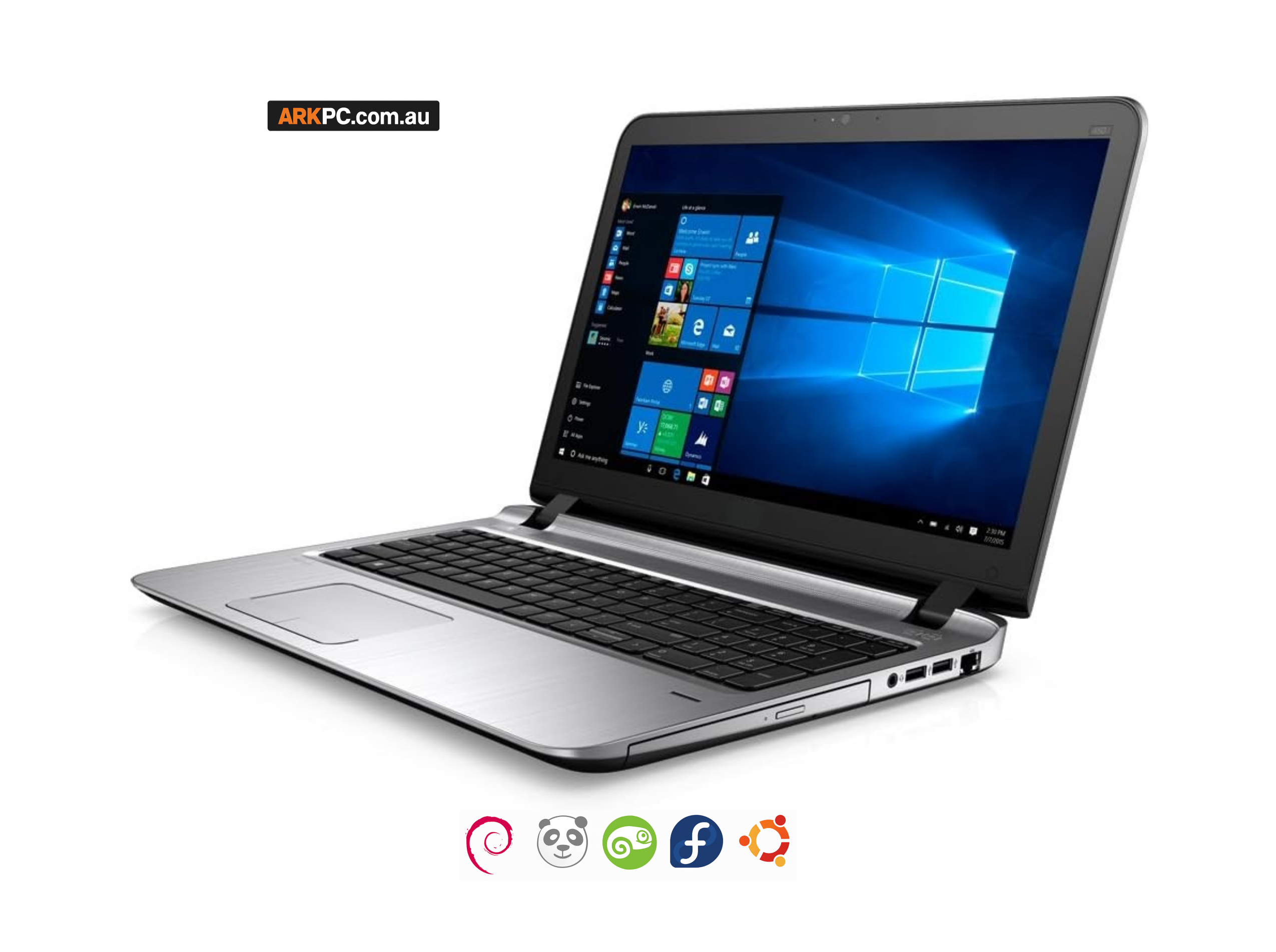 Refurbished Linux Laptop Intel i5 15.6″ 8GB 240GB SSD DVD Right