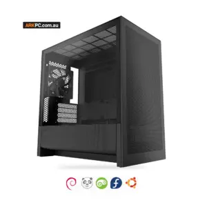 New Linux Desktop PC Performance AMD Ryzen 5 16GB DDR5 RAM 256GB NVMe – angled view