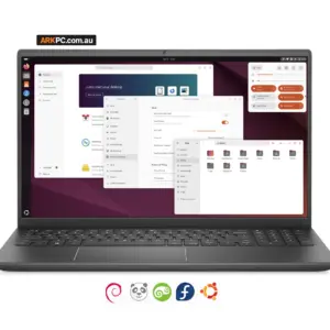 Refurbished Linux Laptop Intel Core i7 15.6-inch 16GB 512GB NVMe GTX 1650 Ti with Ubuntu on screen
